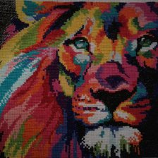 Работа «Цветной лев»