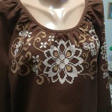 Работа «Вышиванка " Молочные узоры"»