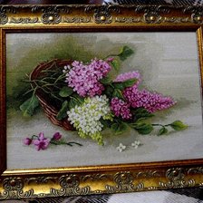 Работа «Сирень в корзине»