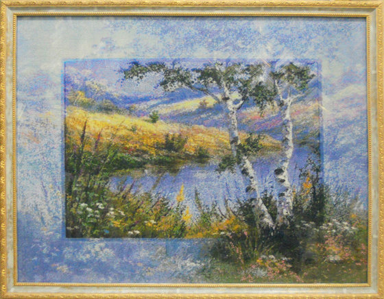 Работа «Пейзаж. Вышивка крестом.»