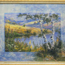 Работа «Пейзаж. Вышивка крестом.»