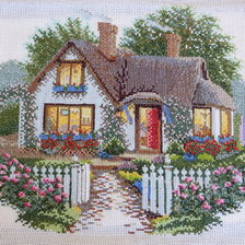 Работа «Домик с розами .»