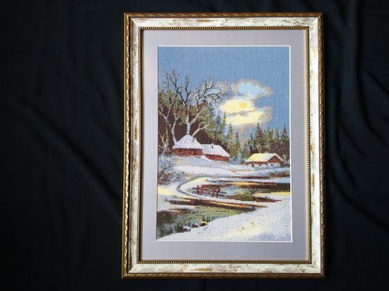 Работа «Зима на Руси. Полнолуние накануне Рождества..»