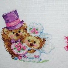 Работа «Ежики . Канва»