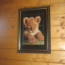 Работа «Львенок. Вышивка по схеме производителя Матрёнин Посад.»