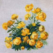 Работа «Букет купавок»