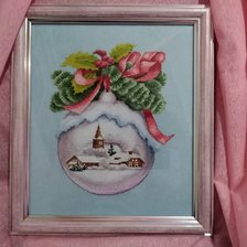 Работа «" Новогодний шар". Автор схемы Ирина Нескородеева.»