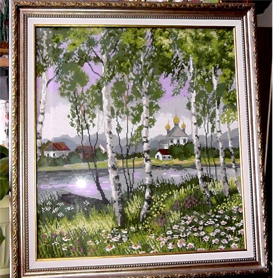 Работа «1436 Набор для вышивания Riolis 'Берёзовая роща»