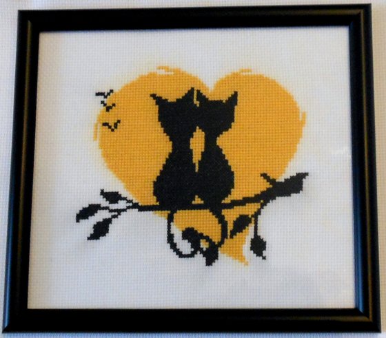 Работа «Влюблённые коты»