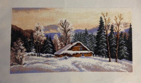 Работа «Избушка в зимнем лесу»