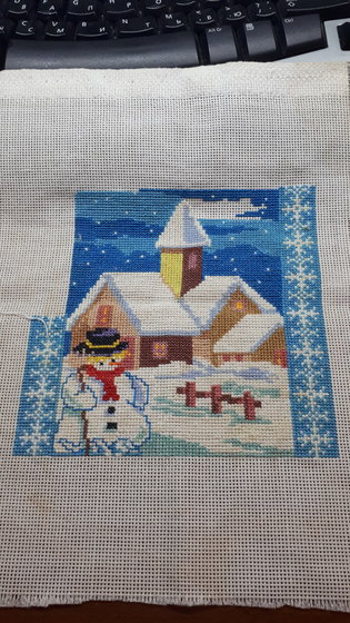 Работа «Домик зимой»