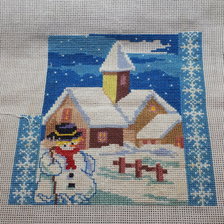 Работа «Домик зимой»