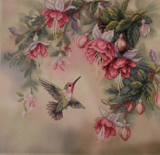 Работа «Калибри и фуксии»