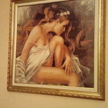 Работа «Девушка с венком»