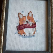 Работа «Корги зимой»