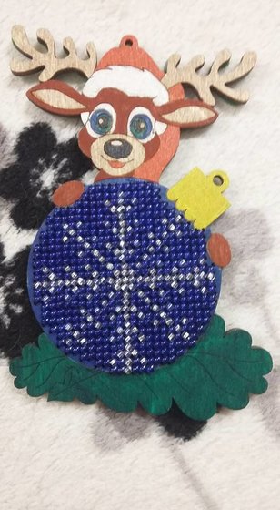 Работа «елочная игрушка Олень»