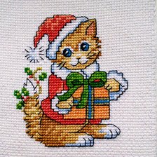 Работа «Christmas Kitten/Рождественский котёнок»