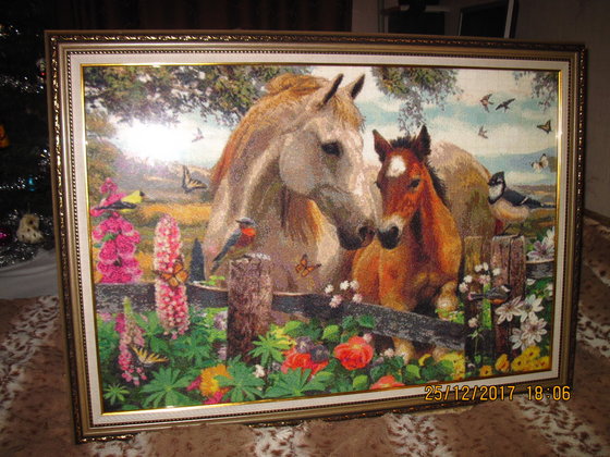 Работа «Лошадки 80 см*60см»