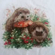 Работа «ежики в бруснике»