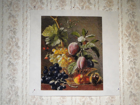 Работа «Натюрморт "Виноград и сливы"»