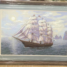 Работа «Риолис 1356 «Попутный ветер», Размер вышивки:60x40см»