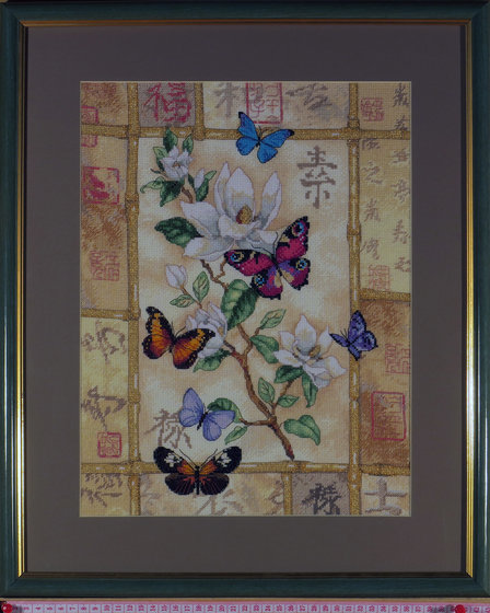 Работа «Бабочки на цветке»