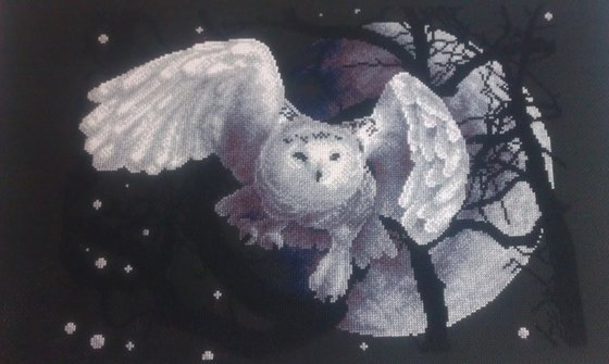 Работа «Белая сова (набор фирмы Panna)»