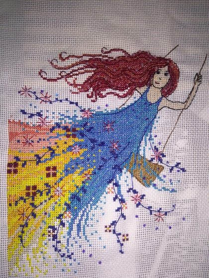 Работа «Девочка на качелях»