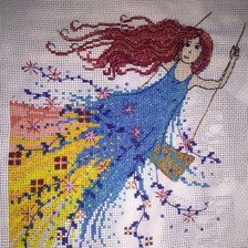 Работа «Девочка на качелях»