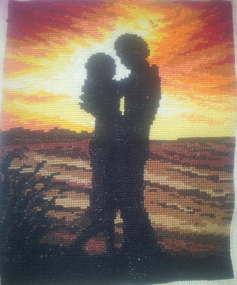 Работа «Пара на закате»