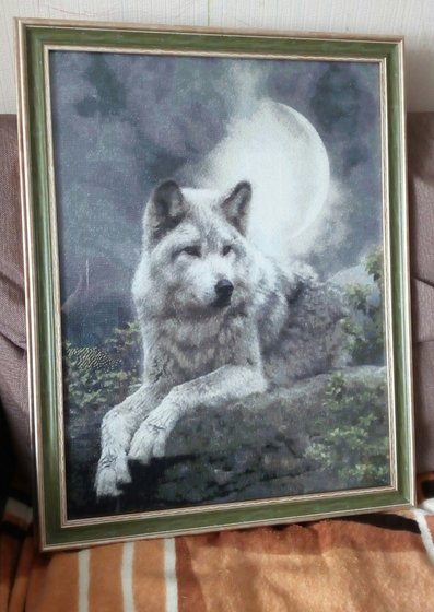 Работа «Волк под луной»