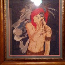 Работа «Индеец и лев»