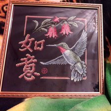 Работа «Колибри. Японский мотив»