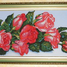 Работа «Розовые розы (бисер)»