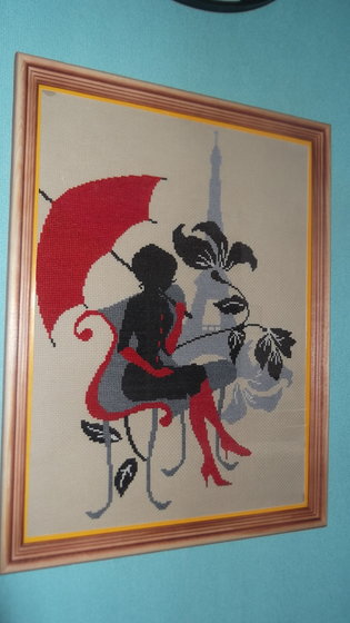 Работа «Парижанка с зонтиком.»