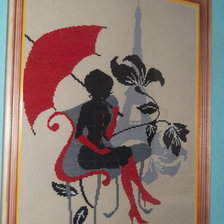 Работа «Парижанка с зонтиком.»