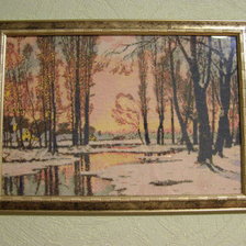 Работа «Рассвет ранней весной»