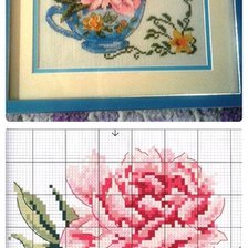 Работа «пион в чашке»