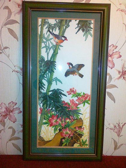 Работа «птицы и сакура»