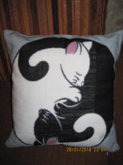 Работа «Подушка "Кошки"»