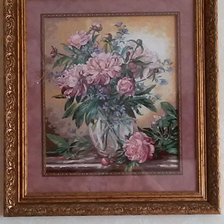 Работа «Пионы и колокольчики»