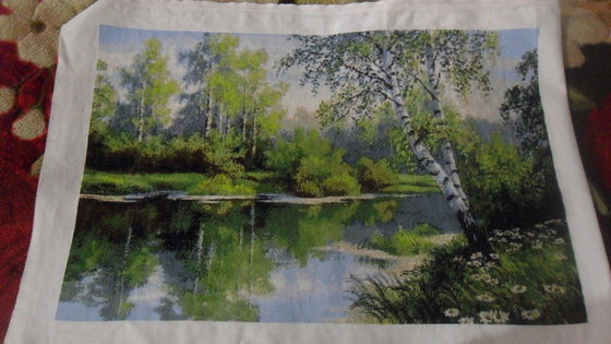 Работа «Березы на берегу»