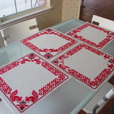 Работа «Салфетки, северный матив»