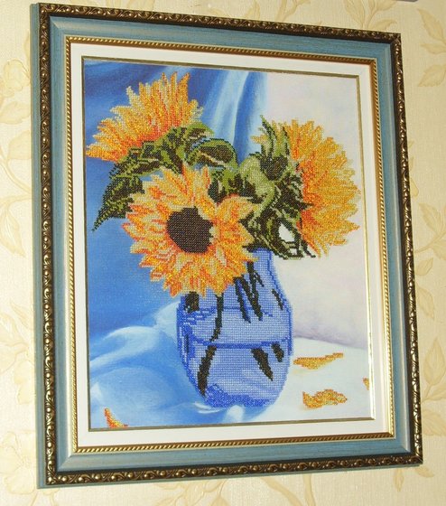 Работа «Подсолнухи (бисер)»