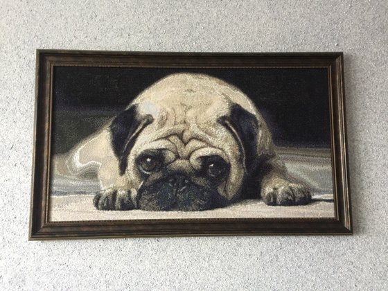 Работа «Мопс в оформлении.»