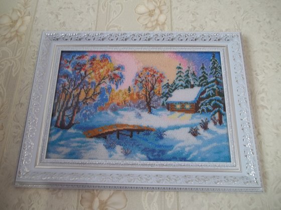 Работа «Рассвет.  Бисер»