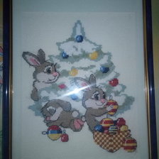 Работа «Новогодние зайцы»