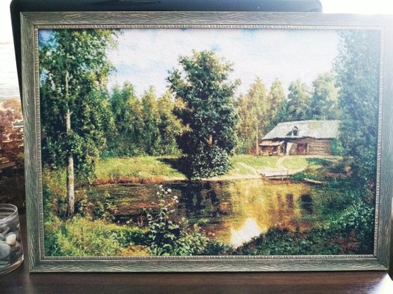 Работа «Изба в лесу у озера»