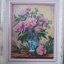 Работа «Пионы и колокольчики.По к-не А.Уильямса.»