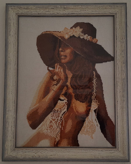 Работа «Дама в шляпе»